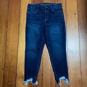 AEO curvy hi-rise jeggings crop
